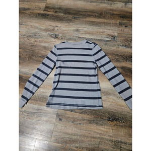 Boys Urban Pipeline Long Sleeve Tee L Gray Black Striped